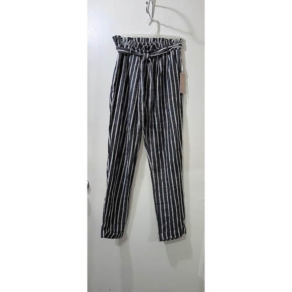 NWT - Iris Black and White Striped Trousers - Picture 1 of 12